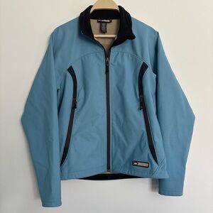REI Soft Shell Jacket, Woman's Size Medium, Full Zip, Lightweight, Blue, Outdoor